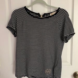 Black and White striped Micheal Kors top